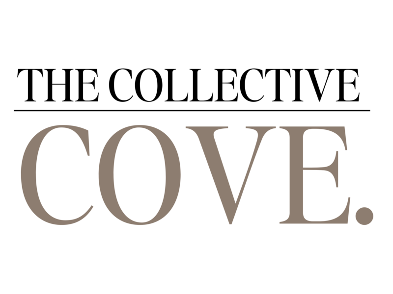 The image features the word "COVE" in bold, uppercase letters followed by a period, on a transparent background.